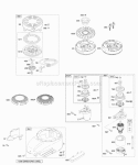 Blower HousingShrouds Electric Starter Flywheel Rewind Starter Diagram and Parts List for 11A602-0125-E1  Briggs and Stratton Engine
